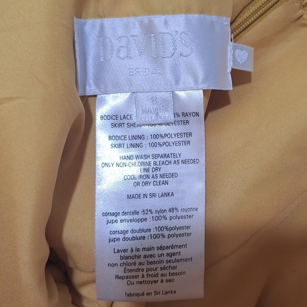 David's Bridal One Shoulder Lace Dress - Picture 3 of 3